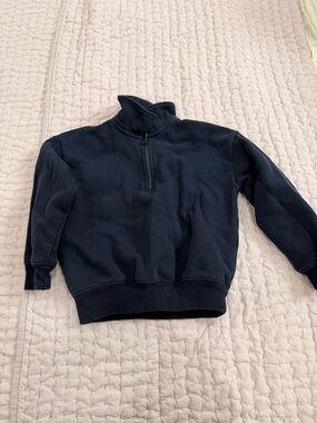 GAP Kids Navy Quarter-Zip Fleece Sweatshirt